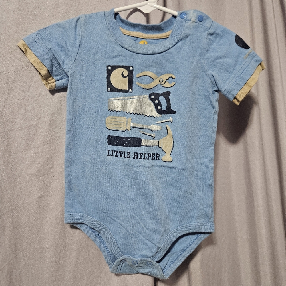 Carhartt Infant Short Sleeve Little Helper Body Suit, 12 Months